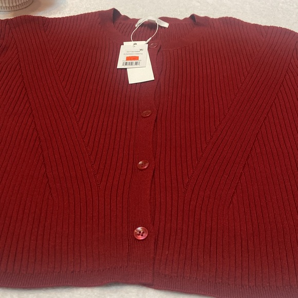 ADYSON PARKER NWT Size L Button Front Ribbed Knit Sweater - Picture 10 of 11